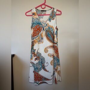 Ariella Multicolor Paisley Midi Dress